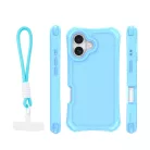iPhone 17 kék SafePop pántos tok