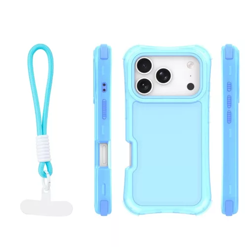iPhone 17 Pro kék Safepop pántos tok