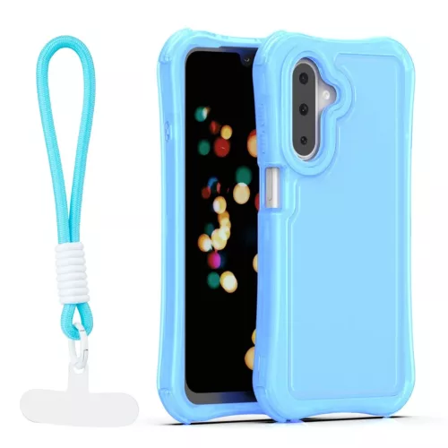 Samsung Galaxy A17 4G / A17 5G / A26 5G SafePop pántos kék tok