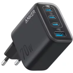   Anker Zolo fali töltő, 70W, 3.5A, 1 x USB-A - 3 x USB-C, Fekete A121CG11