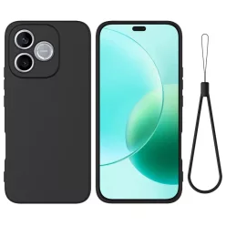 Honor 600 Lite szilikon ütésálló telefontok (fekete) tok