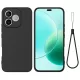 Honor 600 Lite szilikon ütésálló telefontok (fekete) tok