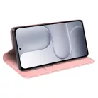 Honor 600 Lite retro mintás mágneszáras bőr fliptok rózsaszín tok