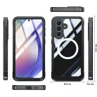 Samsung Galaxy A57 5G készülékhez RedPepper edzett üveges MagSafe telefontok (fekete) tok 360 fokos védelem