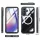Samsung Galaxy A57 5G készülékhez RedPepper edzett üveges MagSafe telefontok (fekete) tok 360 fokos védelem