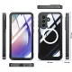 Samsung Galaxy A57 5G készülékhez RedPepper edzett üveges MagSafe telefontok (fekete) tok 360 fokos védelem