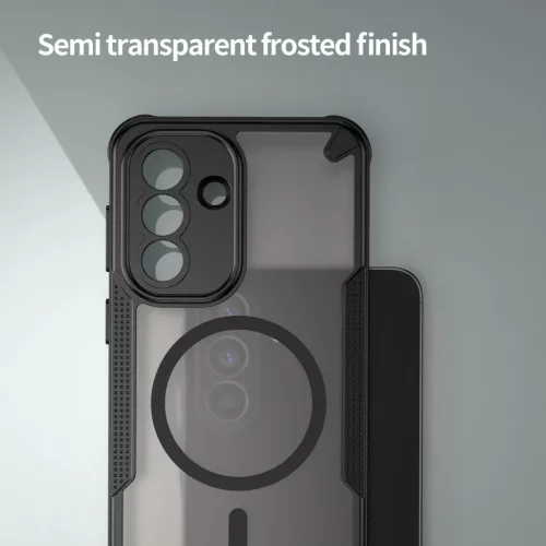 Samsung Galaxy A57 5G Armor Glaze MagSafe mágneses telefontok (fekete) tok