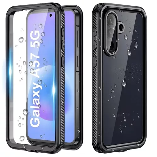 Samsung Galaxy A57 5G Fekete ShellBox Vízálló IP68 tok