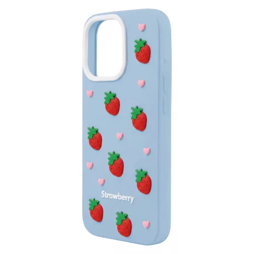 iPhone 11 kék eper tok