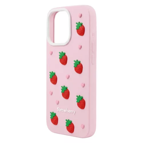 iPhone 16 / 17 6,1" Eper rózsaszín tok