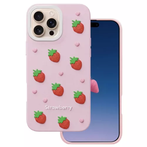 iPhone 16 Pro Eper rózsaszín tok