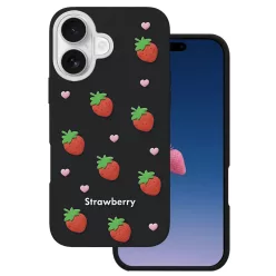 iPhone 16 / 17 6,1" Eper fekete tok