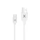 Maxlife USB-A - USB-C kábel 2,0 m 3A fehér