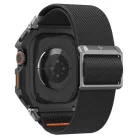 Apple Watch Ultra 1 / 2 / 3 (49 mm) Spigen Lite Fit Pro & edzett üvegfólia matt fekete tok
