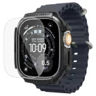 Apple Watch Ultra 1 / 2 / 3 (49 mm) Spigen Rugged Armor és edzett üvegfólia matt fekete tok