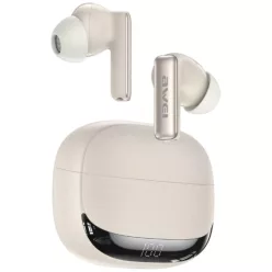   AWEI TA19 ANC Bluetooth 6.0 TWS vezeték nélküli fülhallgató töltőtokkal bézs