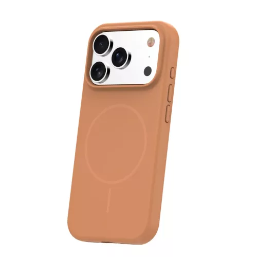 iPhone 15 Pro vékony szilikon MagSafe karamell tok
