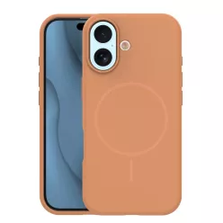iPhone 17 6,3" Karamell szilikon vékony MagSafe tok