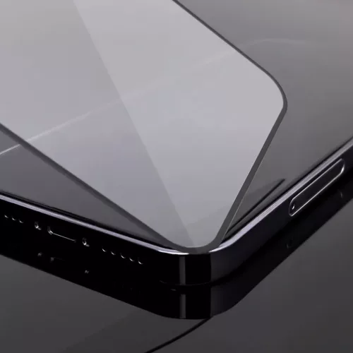 2 darab teljes képernyős edzett üveg kerettel, tokbarát Wozinsky teljes ragasztású iPhone 15 Pro üvegfólia - fekete