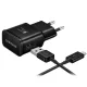 Fali töltő Samsung EP-TA200B + DG970BBE, 15W, 2A, 1 x USB-A, USB-C kábellel, Fekete GP-PTU023DYBBQ