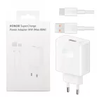 Honor hálózati töltő, 80W, 1 x USB-A - 1 x USB-C, USB-C kábellel, Fehér
