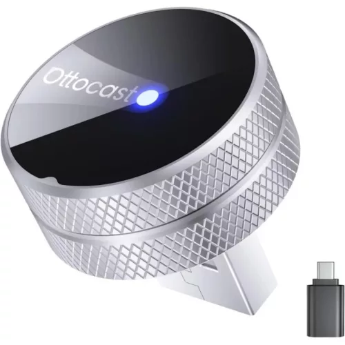 Vezeték nélküli Carplay / Android Auto Adapter Ottocast Mini Slim Tube Apple iPhone / Android sorozathoz, Ezüst CP88-T4