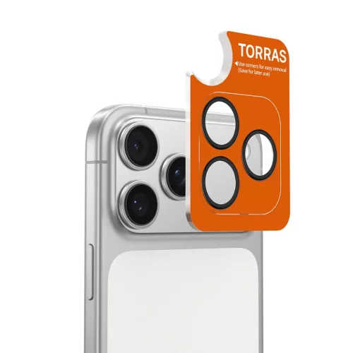 iPhone 17 Pro / iPhone 17 Pro Max Ezüst Torras - Lensguard kameravédő üvegfólia