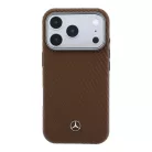 Mercedes PU bőr félborítású MagSafe tok iPhone 17 Pro Max-hoz Camel