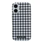 iPhone 17 Fekete Karl Lagerfeld PU Houndstooth Resin Plate MagSafe tok