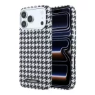 iPhone 17 Pro Max Fekete Karl Lagerfeld PU Pepita Minta Resin Plate MagSafe tok