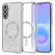 Samsung Galaxy A57 5G Ezüst Techsuit Luxury Glitter MagSafe tok