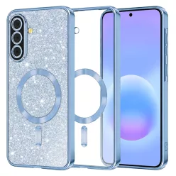   Samsung Galaxy A57 5G Világoskék Techsuit - Luxury Glitter MagSafe tok