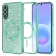 Samsung Galaxy A57 5G Világos zöld Techsuit - Luxury Glitter MagSafe tok