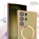 Samsung Galaxy A57 5G Világos zöld Techsuit - Luxury Glitter MagSafe tok