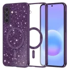 Samsung Galaxy A57 5G Mélylila Techsuit - Luksus Csillogó MagSafe tok