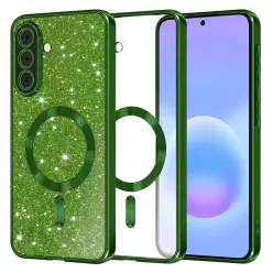   Samsung Galaxy A57 5G Mélyzöld Techsuit Luxury Glitter MagSafe tok