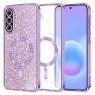 Samsung Galaxy A57 5G Világos lila Techsuit Luxury Glitter MagSafe tok