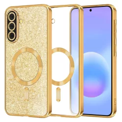   Samsung Galaxy A57 5G Arany Techsuit - Luxury Glitter MagSafe tok