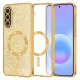 Samsung Galaxy A57 5G Arany Techsuit - Luxury Glitter MagSafe tok