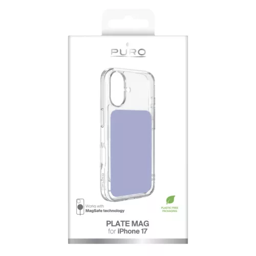Puro Plate Mag tok iPhone 17-hez, MagSafe-kompatibilis - Lila tok
