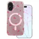 iPhone 16 Cseresznye Mag csillámos rózsaszín tok