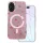 iPhone 17 Cherry Mag cseresznye mintás rózsaszín csillogó tok