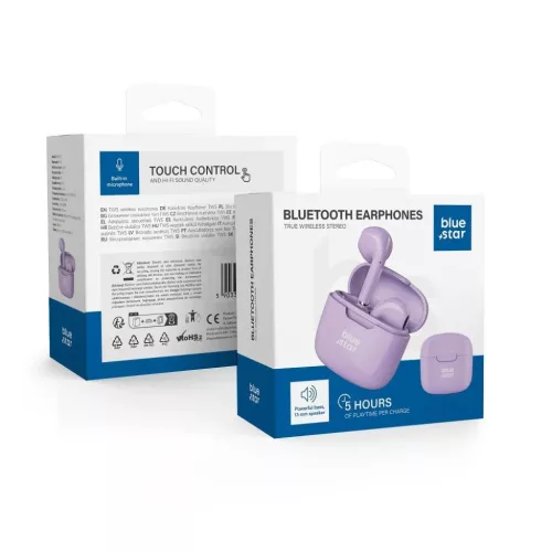 BLUE STAR vezeték nélküli fülhallgató Bluetooth TWS FI7 lila,
