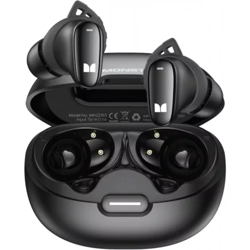Monster N-Lite 206, Fekete, Vezeték nélküli fülhallgató, bluetooth headset