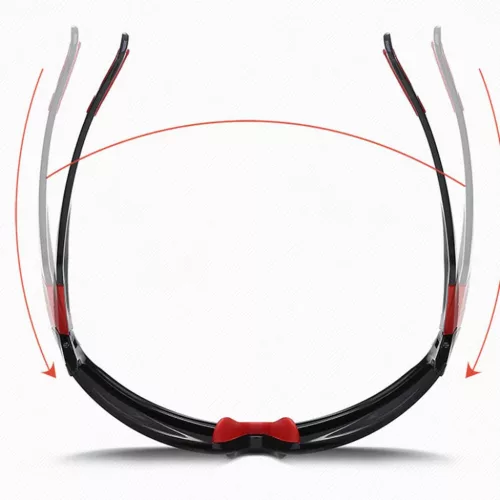 Techsuit - Biciklis szemüveg (9301) - kerékpározáshoz és szabadtéri sporttevékenységekhez, UV védelemmel, uniszex - Fekete / Kék