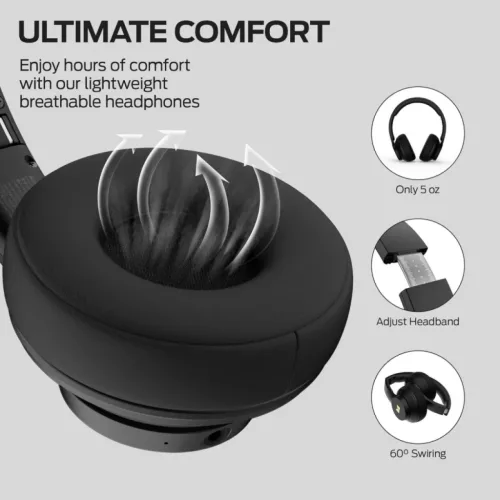 Bluetooth fejhallgató Monster Mission 100, Fekete