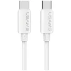 USAMS U98 30W 3A szilikon gyorstöltő USB-C – Lightning kábel fehér