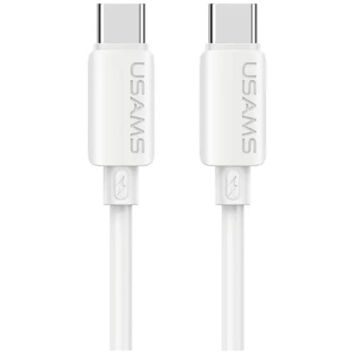 USAMS U98 30W 3A szilikon gyorstöltő USB-C – Lightning kábel fehér