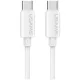 USAMS U98 30W 3A szilikon gyorstöltő USB-C – Lightning kábel fehér