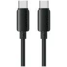 USAMS U98 30W 3A szilikon gyorstöltő USB-C - Lightning kábel fekete